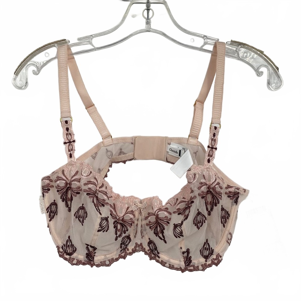 Chantelle Pink Bra Embroidered 38D | Womens XL